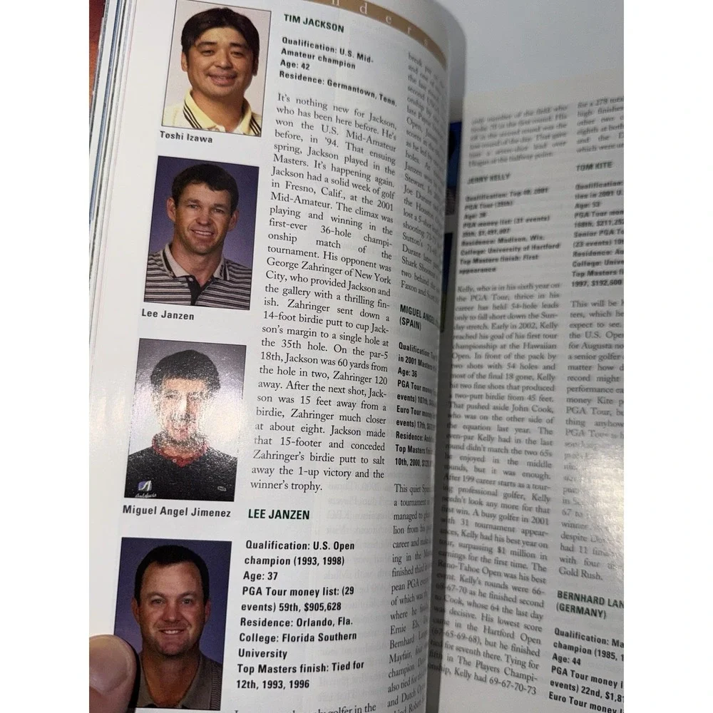 Masters 2002 Tournament Guide Augusta Magazine Tiger Woods Era